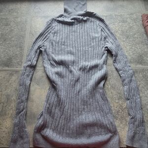 Gap Ribbed Gray Turtleneck